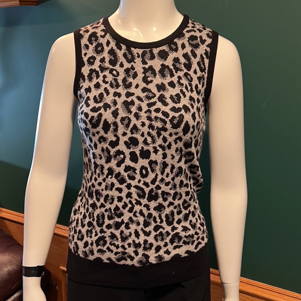 Ann Taylor Leopard Print Ann Shell - image 1